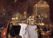 Jan Davidsz. de Heem Fruits et vaisselle:un dessert Sweden oil painting reproduction